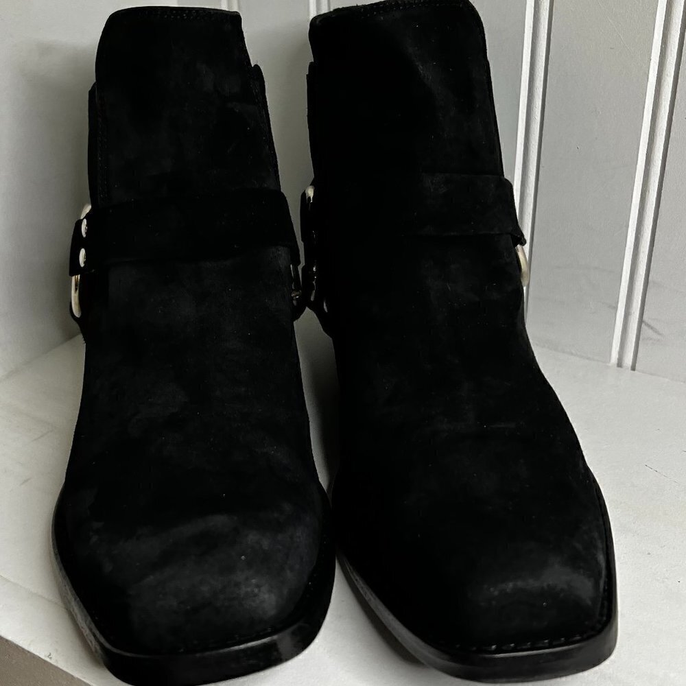Steve Madden Womens Samson Leather Square Toe Booties Size 7